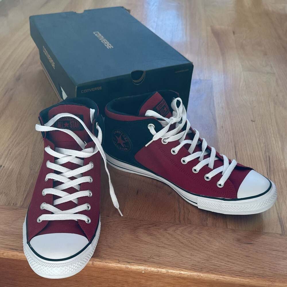 Converse All Star High-Top Sneakers Maroon Black Men's 10